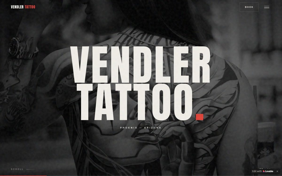 Vendler Tattoo website