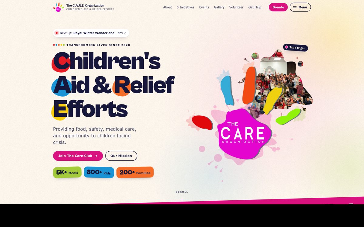 The C.A.R.E Organization website